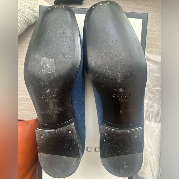 Gucci MLB Velvet NY Yankee Loafers Men’s 6 Women’s 8.5/9 Unisex Limited Edition - Picture 4 of 9